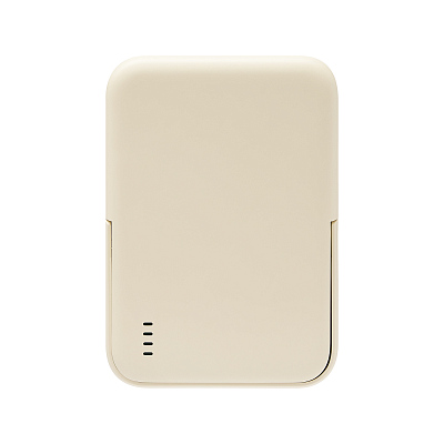 Внешний аккумулятор Union PD 10000mAh с функцией беспроводной зарядки 15W, бежевый