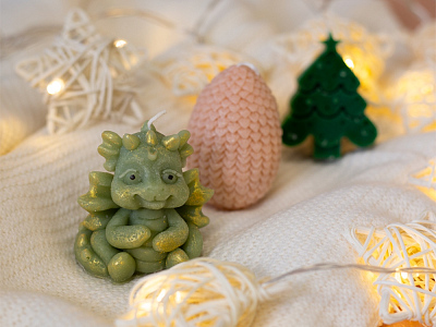 Набор свечей на подставке Год дракона