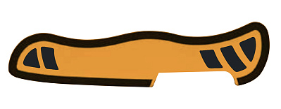 Задняя накладка для ножей VICTORINOX Hunter XS и XT 111 мм нейлоновая оранжево-чёрная