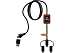Зарядный кабель из резины и бамбука с поддержкой передачи данных и двойным светящимся логотипом - Фото 4