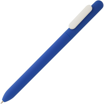 Ручка шариковая Swiper Soft Touch, синяя с белым (Синий)