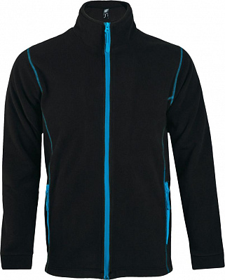 Куртка мужская Nova Men 200, черная с ярко-голубым (Голубой)