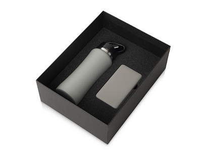 Подарочный набор COLOR IT с бутылкой для воды и повербанком, 5000 mAh (Серый)