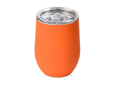 Вакуумная термокружка Sense Gum, непротекаемая крышка, soft-touch (Оранжевый)