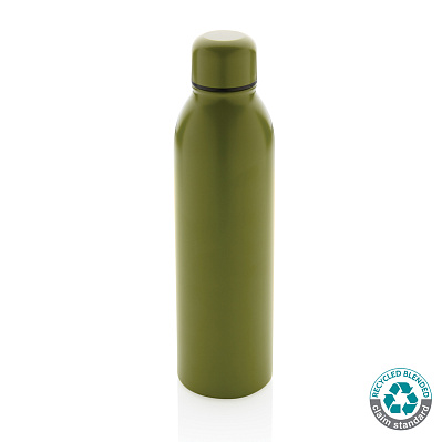 Вакуумная бутылка из переработанной нержавеющей стали (стандарт RCS), 500 мл (Зеленый;)
