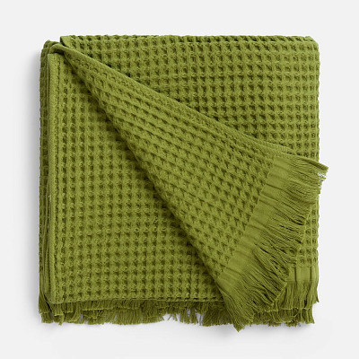 Плед вафельный Elenglect, зеленый