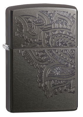 Зажигалка ZIPPO Classic с покрытием Gray, латунь/сталь, серая, матовая, 38x13x57 мм