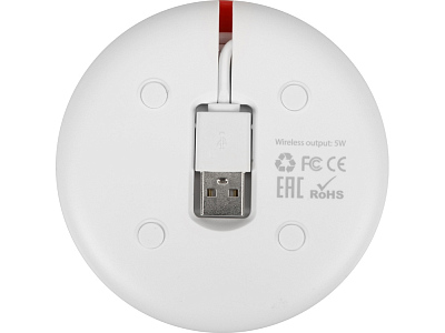 Беспроводное зарядное устройство Disc со встроенным кабелем 2 в 1