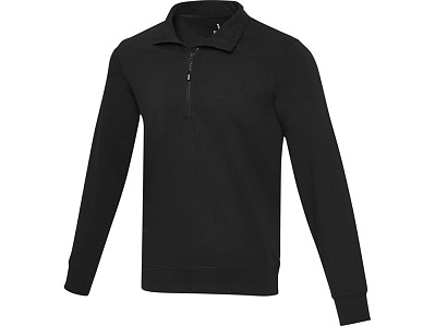 Свитер с молнией Tin из органического хлопка, унисекс (Чёрный)