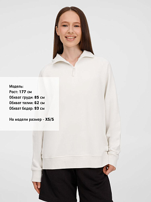 Толстовка унисекс S3, молочно-белая