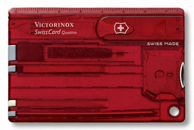 Набор инструментов SwissCard Quattro  (Красный)