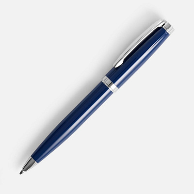 Ручка шариковая Letra Chrome, глянцевая, темно-синяя (Тёмно-синий)