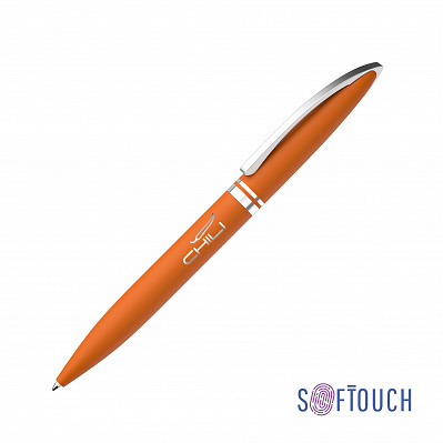 Ручка шариковая "Rocket", покрытие soft touch  (Оранжевый)