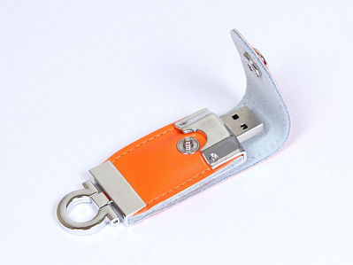 USB 2.0- флешка на 16 Гб в виде брелока (Оранжевый)