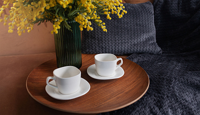 Набор кофейный "Бодрое утро", белый