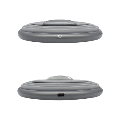 Беспроводное зарядное устройство Atomic с LED подсветкой (серый)