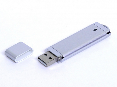 USB 3.0- флешка промо на 64 Гб прямоугольной классической формы (Серебристый)