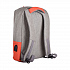 Рюкзак "Beam", серый/оранжевый, 44х30х10 см, ткань верха: 100% полиамид, подкладка: 100% полиэстер - Фото 3