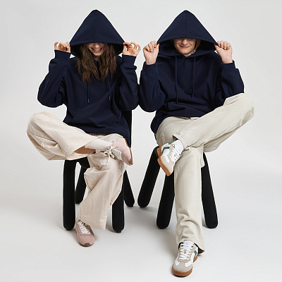 Худи релакс унисекс ADVENTURE, темно-синий