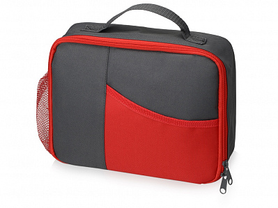 Изотермическая сумка-холодильник Breeze для ланч-бокса (Серый/красный)