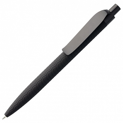 Ручка шариковая Prodir QS03 PRP Tyre Soft Touch, черная (Черный)