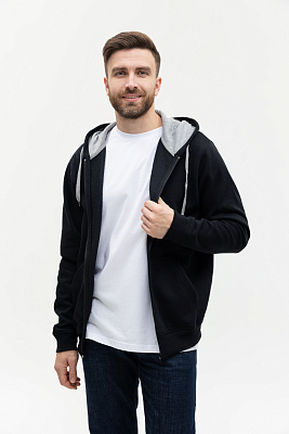 Толстовка мужская STAN с капюшоном на молнии футер с начёсом 280, 17