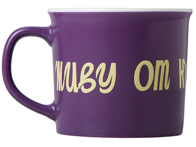 Кружка Nancy, матовая с УФ-печатью DTF (Фиолетовый/белый)