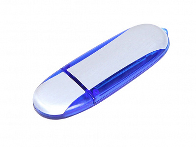 USB 2.0- флешка промо на 32 Гб овальной формы (Синий)