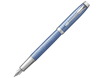 Перьевая ручка Parker IM Premium, F (Голубой, серебристый)