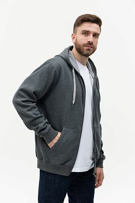 Толстовка мужская STAN с капюшоном на молнии футер с начёсом 280, 17