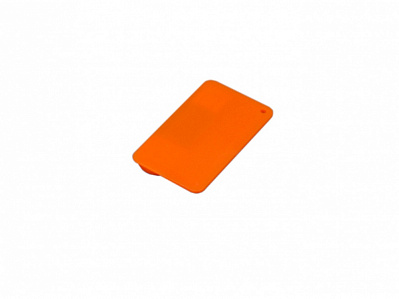 USB 2.0- флешка на 64 Гб в виде пластиковой карточки (Оранжевый)