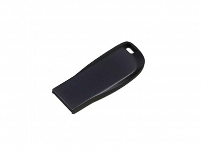 USB 2.0- флешка на 64 Гб компактная с мини чипом и овальным отверстием (Антрацит)