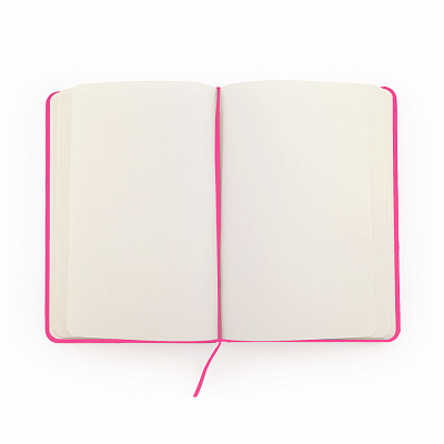 Блокнот A6 CORAL в твёрдом переплёте, ФУКСИЯ