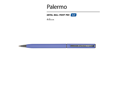 Ручка металлическая шариковая Palermo, софт-тач