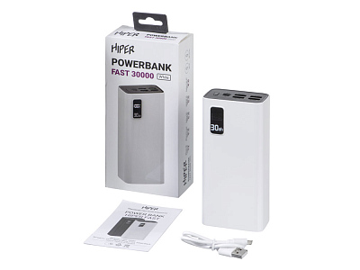 Портативный внешний аккумулятор FAST, 30000 mAh