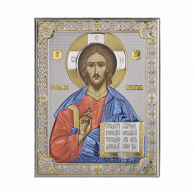 Икона "Иисус Христос"  (Золотистый с серебром)