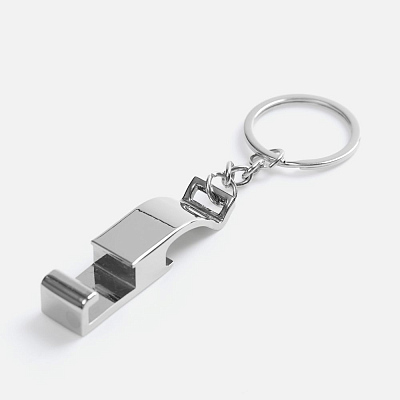 Брелок-подставка с открывалкой Virke, серебристый