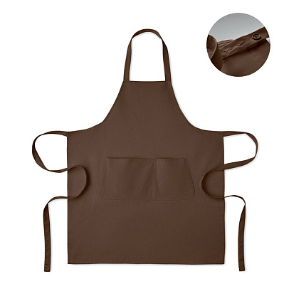 Organic cotton apron 240 gr/m² (Шоколад)