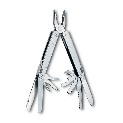 Мультитул VICTORINOX SwissTool, 115 мм, 28 функций, в кожаным чехле