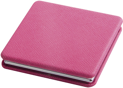 Зеркало Dewal Beauty серия "Палитра" карманное квадратное, розовое , размер 6х6см