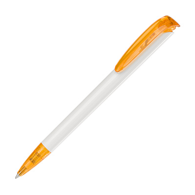 Ручка шариковая JONA T, белый/оранжевый прозрачный#  (Белый с оранжевым)