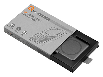 Магнитный беспроводной внешний аккумулятор Сёрф, 10000 мАч