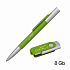 Набор ручка "Clas" + флеш-карта "Vostok" 8 Гб в футляре, покрытие soft touch, зеленое яблоко - Фото 2