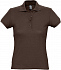 Рубашка поло женская Passion 170, шоколадно-коричневая - Фото 1
