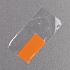 Шильд металлический, покрытие soft touch, подложка хром, оранжевый - Фото 2