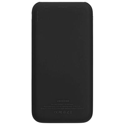 Внешний аккумулятор Uniscend All Day Compact 10000 мAч, черный