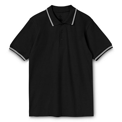 Рубашка поло Virma Stripes, черная (Черный)