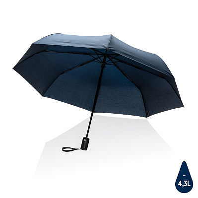 Плотный зонт-автомат Impact из RPET AWARE™, d94 см  (Темно-синий;)