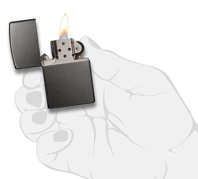 Зажигалка ZIPPO Classic с покрытием Gray Dusk , латунь/сталь, серая, матовая, 38x13x57 мм