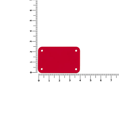 Лейбл из ПВХ Kreta, S, красный